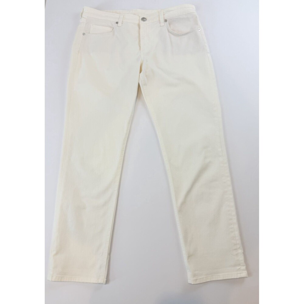 Rag & Bone Dre Low-Rise Slim Boyfriend Jeans Ivory White Size 32 Made in USA